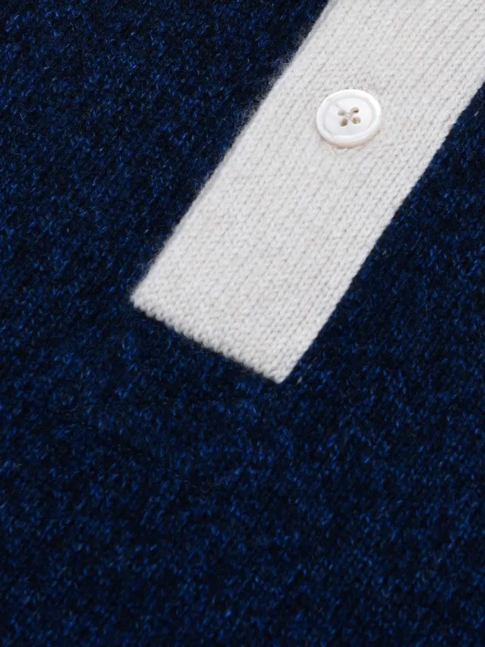 Men Begg X Co Polos and TShirts Player Shirt Cashmere Polo Indigo Marl
