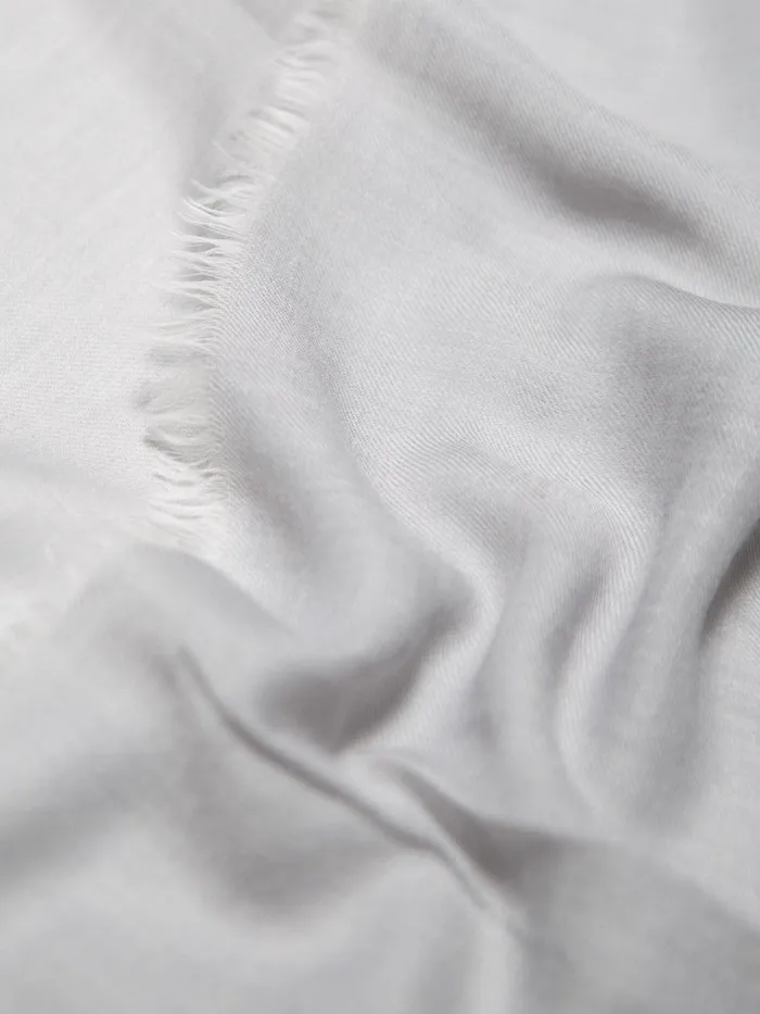 Men Begg X Co Scarves Wispy Solid Superfine Cashmere Scarf Dove Grey