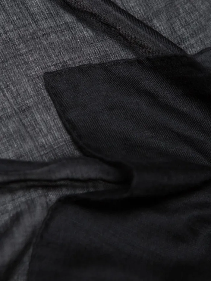 Men Begg X Co Scarves Wispy Solid Superfine Square Cashmere Scarf Black
