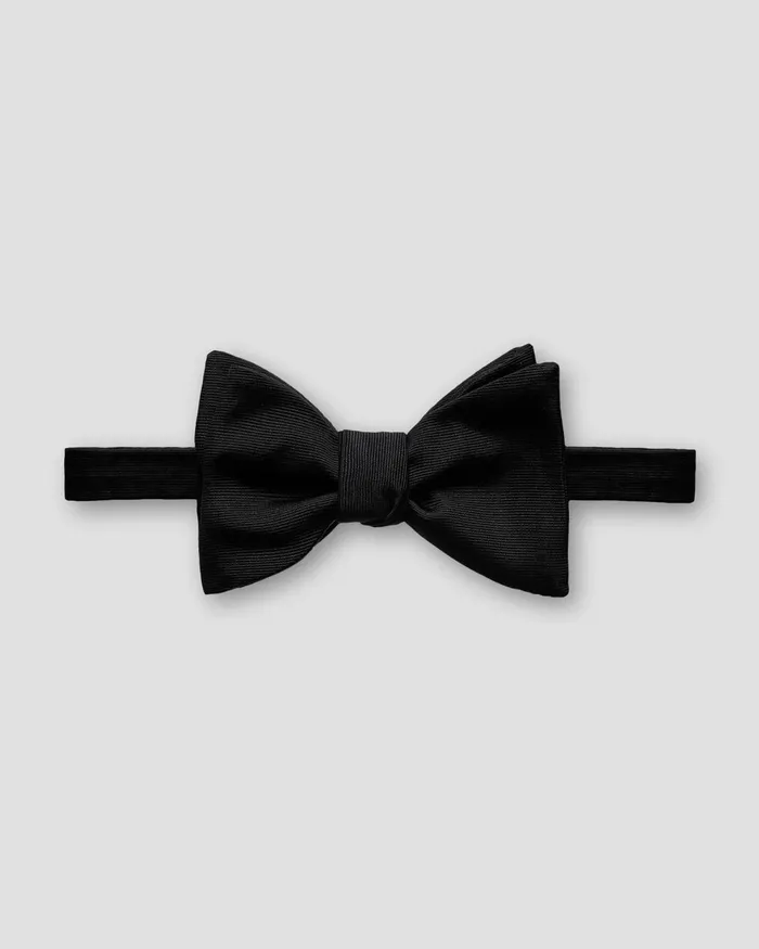 Men Black Bow Tie Self Tied Black Eton Bow Ties