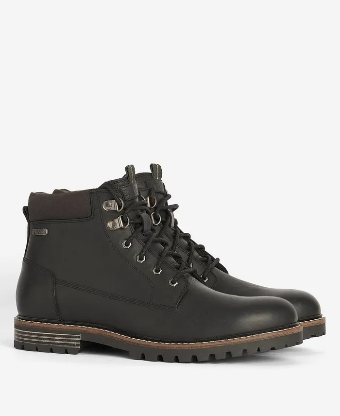 Men Boots Barbour Flint Derby Boots Classic Black Men Boots Barbour Flint Derby Boots Classic Black