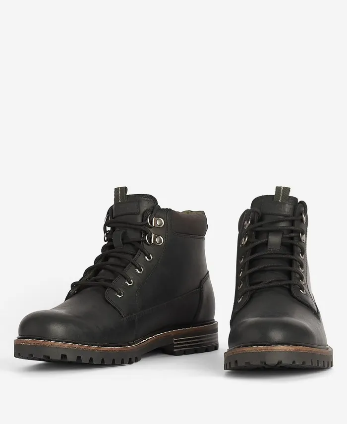Men Boots Barbour Flint Derby Boots Classic Black Men Boots Barbour Flint Derby Boots Classic Black