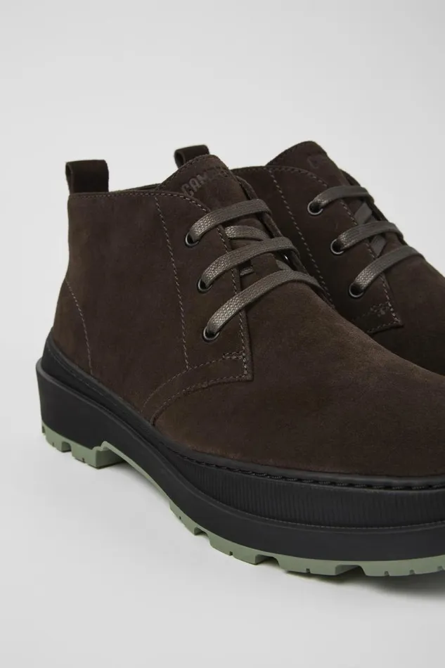 Men Camper Ankle Boots Brutus Trek MICHELIN Gray Nubuck Shoes