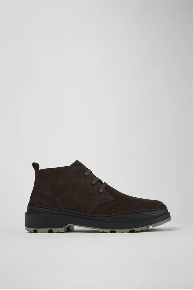 Men Camper Ankle Boots Brutus Trek MICHELIN Gray Nubuck Shoes Men Camper Ankle Boots Brutus Trek MICHELIN Gray Nubuck Shoes
