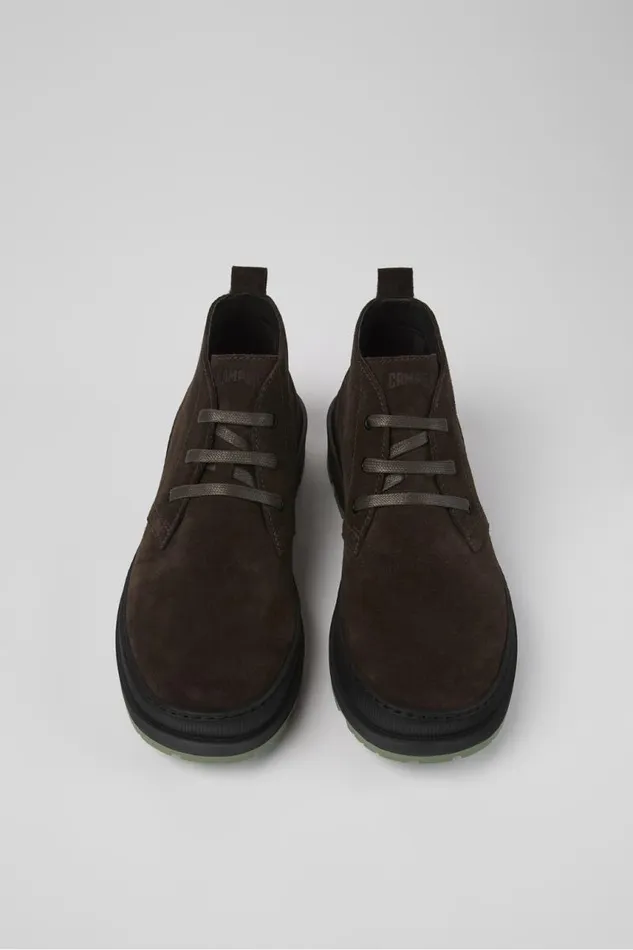 Men Camper Ankle Boots Brutus Trek MICHELIN Gray Nubuck Shoes Men Camper Ankle Boots Brutus Trek MICHELIN Gray Nubuck Shoes