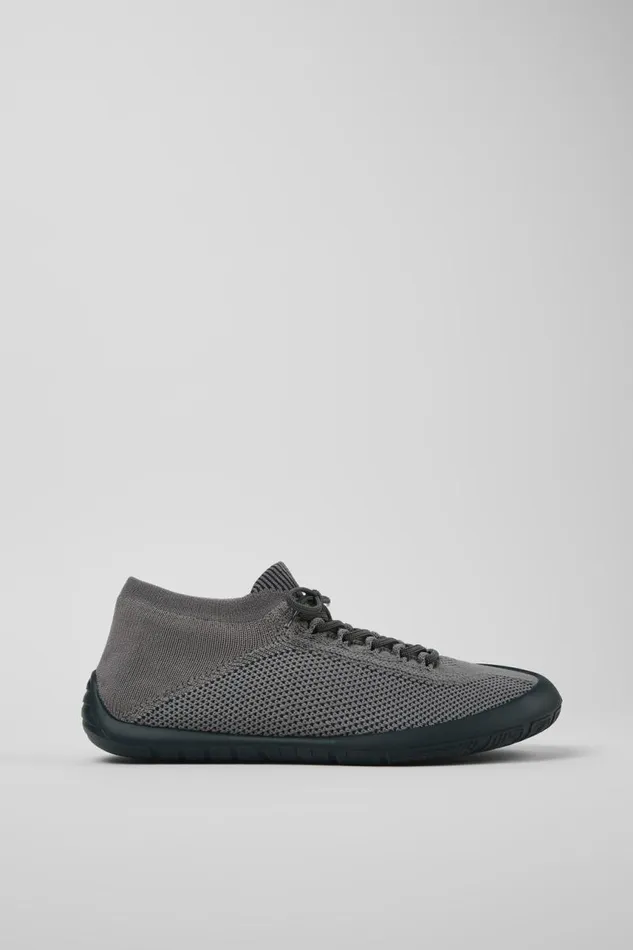 Men Camper Ankle Boots Path Gray Textile Shoes