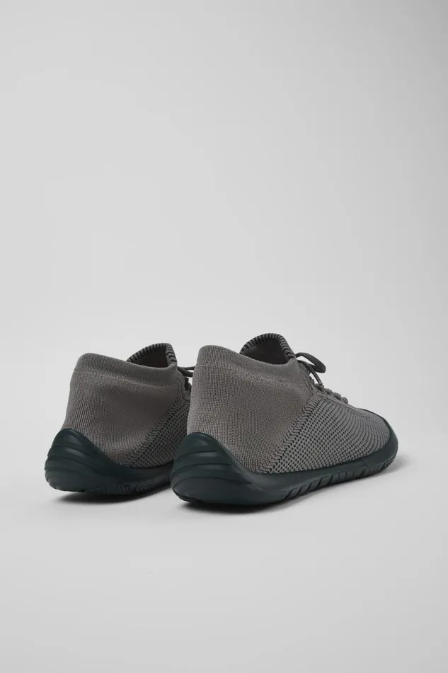 Men Camper Ankle Boots Path Gray Textile Shoes