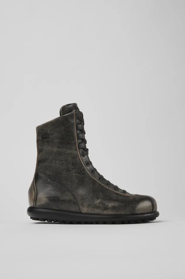 Men Camper Ankle Boots Pelotas Gray Leather Boots Men Camper Ankle Boots Pelotas Gray Leather Boots