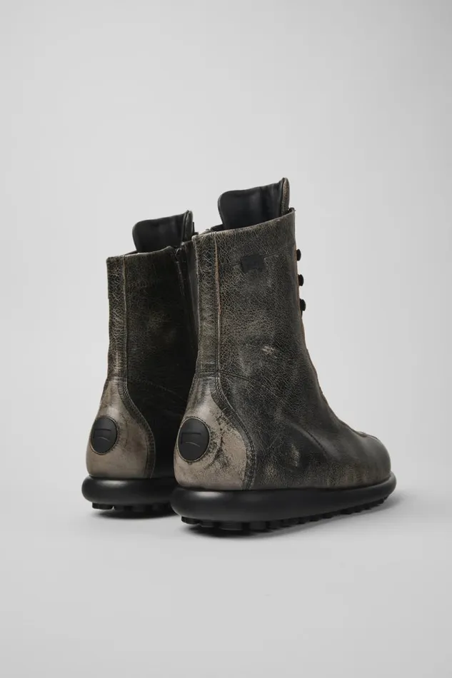 Men Camper Ankle Boots Pelotas Gray Leather Boots Men Camper Ankle Boots Pelotas Gray Leather Boots