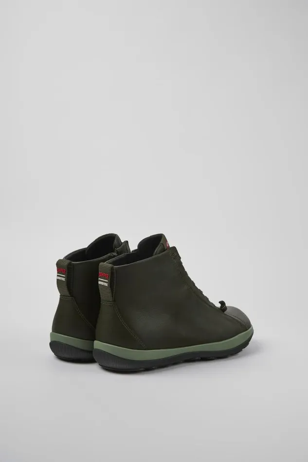 Men Camper Ankle Boots Peu Pista GORETEX Green Leather Ankle Boots Men Camper Ankle Boots Peu Pista GORETEX Green Leather Ankle Boots