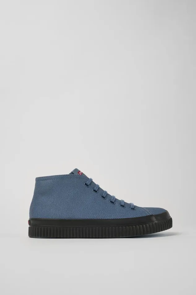 Men Camper Ankle Boots Peu Roda Gray Recycled Cotton Sneakers Men Camper Ankle Boots Peu Roda Gray Recycled Cotton Sneakers