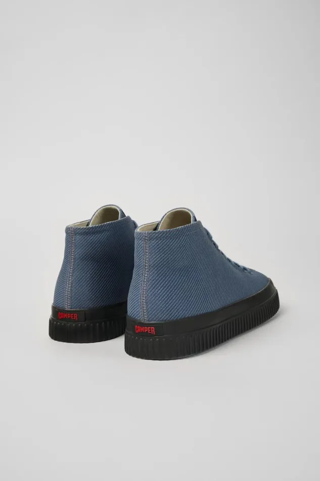 Men Camper Ankle Boots Peu Roda Gray Recycled Cotton Sneakers Men Camper Ankle Boots Peu Roda Gray Recycled Cotton Sneakers