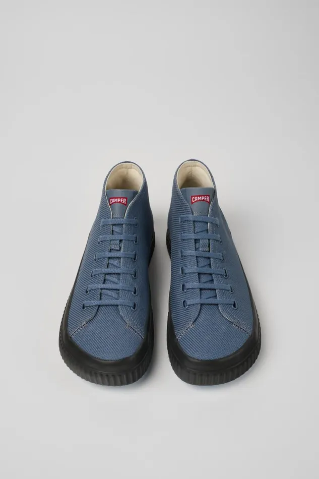 Men Camper Ankle Boots Peu Roda Gray Recycled Cotton Sneakers Men Camper Ankle Boots Peu Roda Gray Recycled Cotton Sneakers