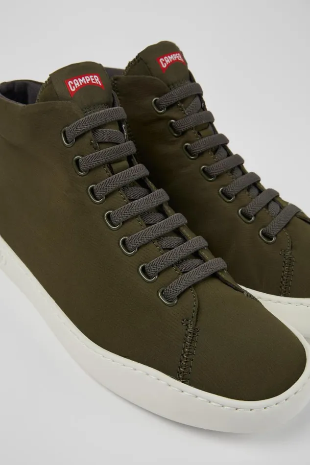 Men Camper Ankle Boots Peu Touring Green Recycled PET Sneakers