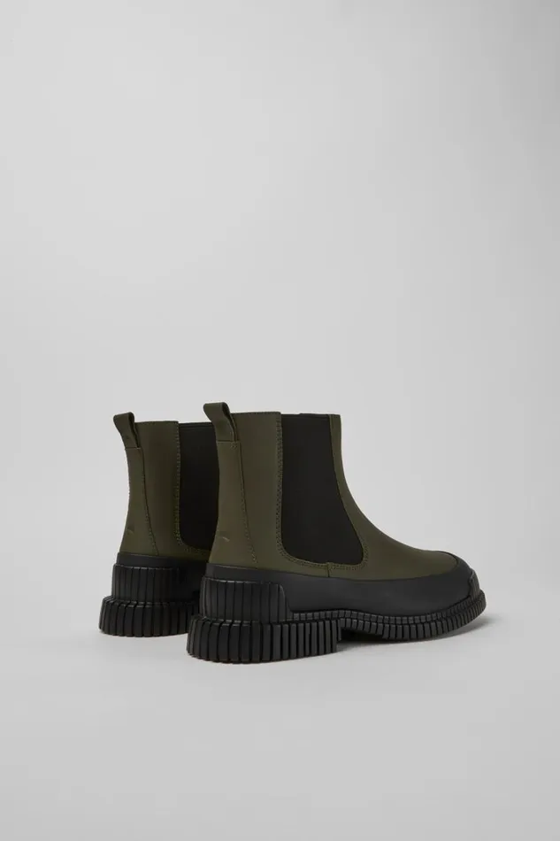 Men Camper Ankle Boots Pix Green Leather Chelsea Bootie Men Camper Ankle Boots Pix Green Leather Chelsea Bootie