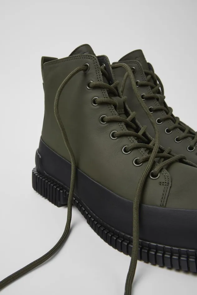 Men Camper Ankle Boots Pix Khaki Lace Up Boot