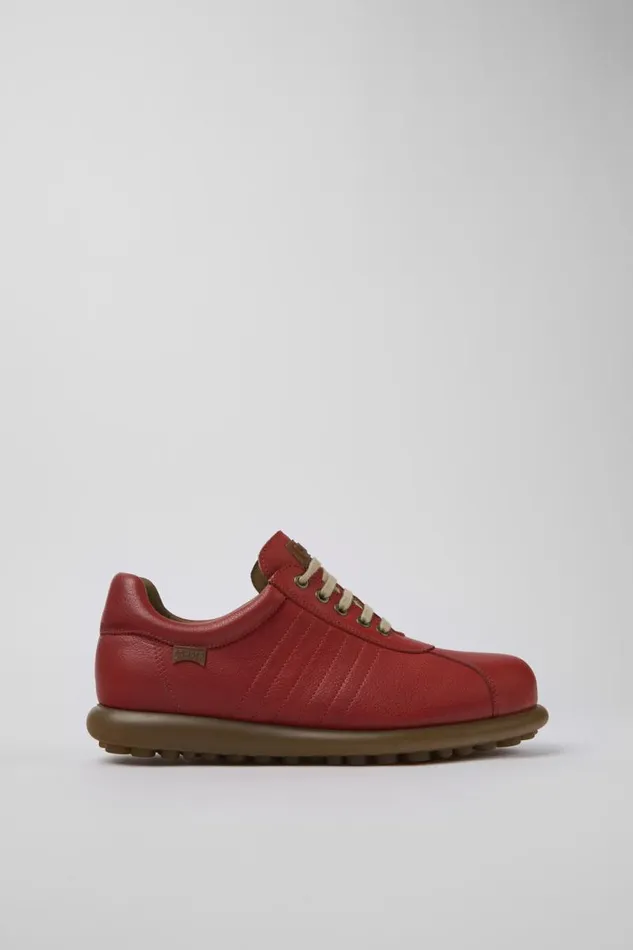 Men Camper Casual Shoes Pelotas Red Leather Oxford Sneaker