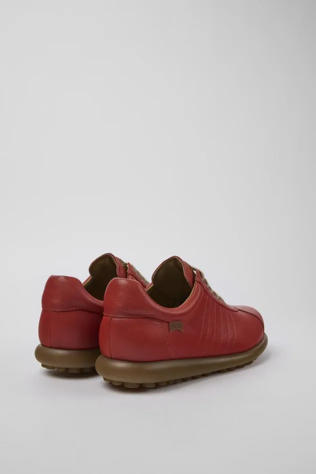 Men Camper Casual Shoes Pelotas Red Leather Oxford Sneaker