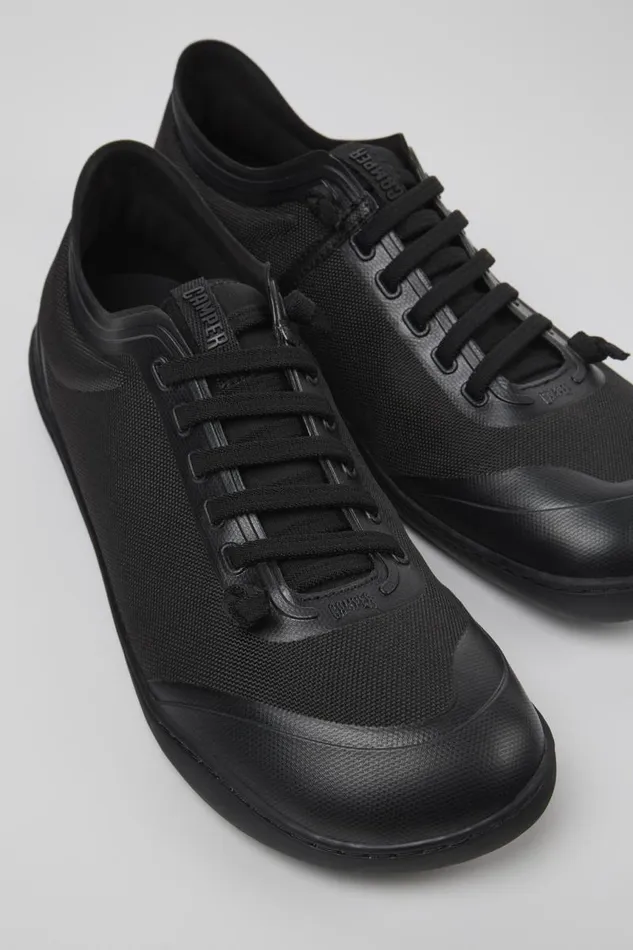 Men Camper Casual Shoes Peu Black Textile Shoes