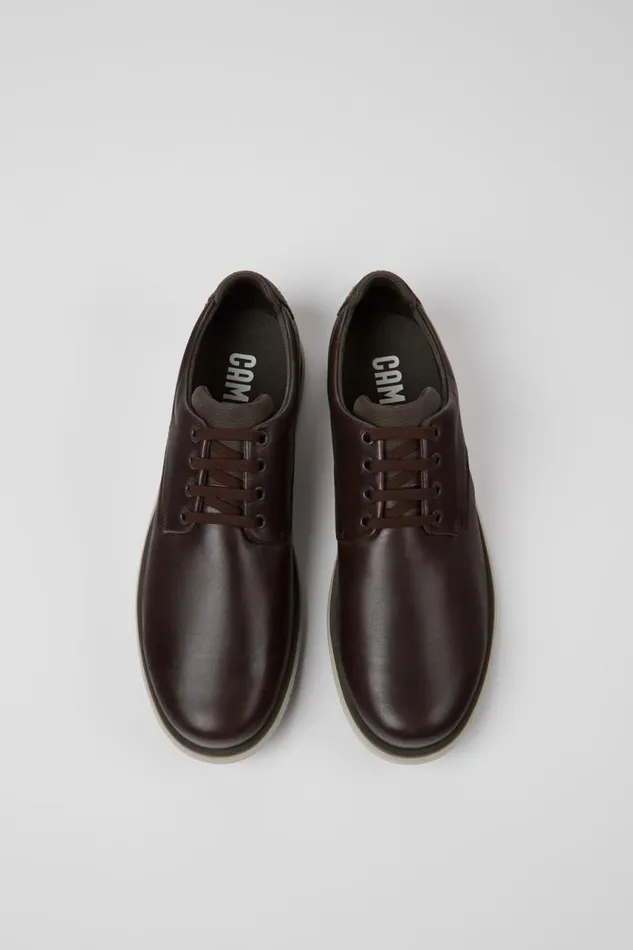 Men Camper Casual Shoes Smith Brown Leather Shoes Men Camper Casual Shoes Smith Brown Leather Shoes