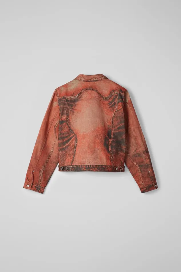 Men Camper Denim Denim Jacket Burnt Orange Denim Jacket Men Camper Denim Denim Jacket Burnt Orange Denim Jacket