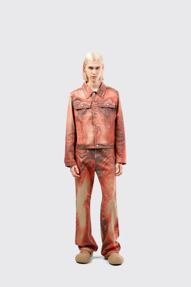 Men Camper Denim Denim Jacket Burnt Orange Denim Jacket Men Camper Denim Denim Jacket Burnt Orange Denim Jacket