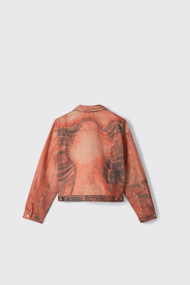 Men Camper Denim Denim Jacket Burnt Orange Denim Jacket Men Camper Denim Denim Jacket Burnt Orange Denim Jacket