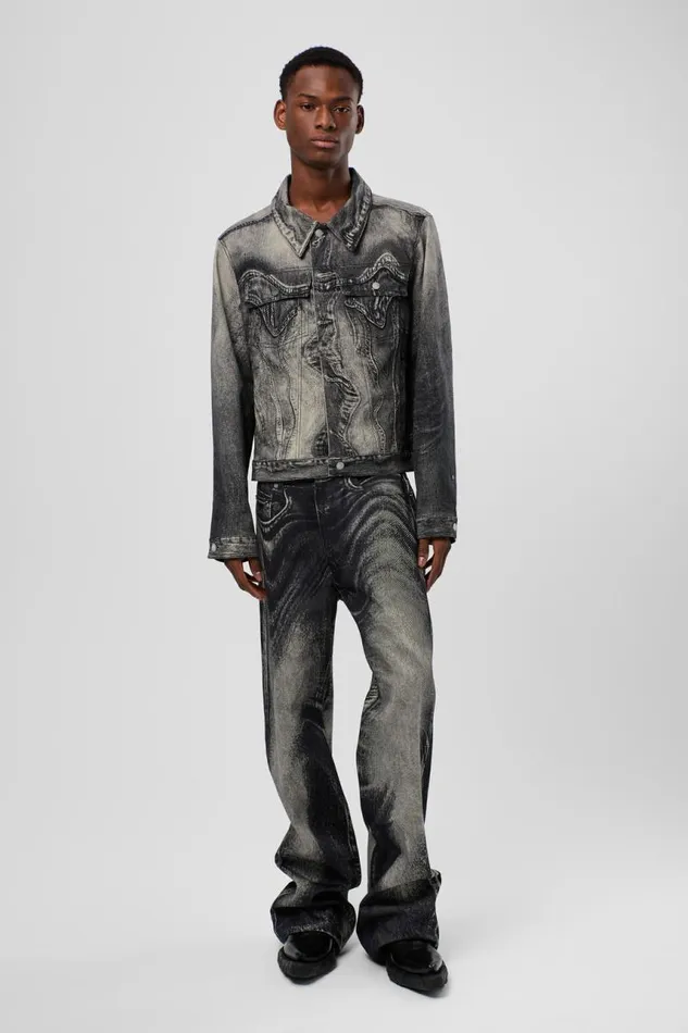 Men Camper Denim Denim Jeans BlackGray Denim Jeans
