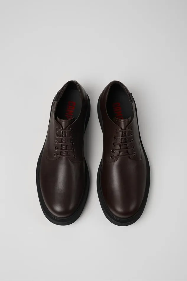 Men Camper Formal Shoes Norman Brown Leather Shoes Men Camper Formal Shoes Norman Brown Leather Shoes