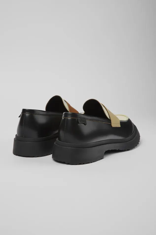 Men Camper Formal Shoes Twins Multicolored Leather Loafers