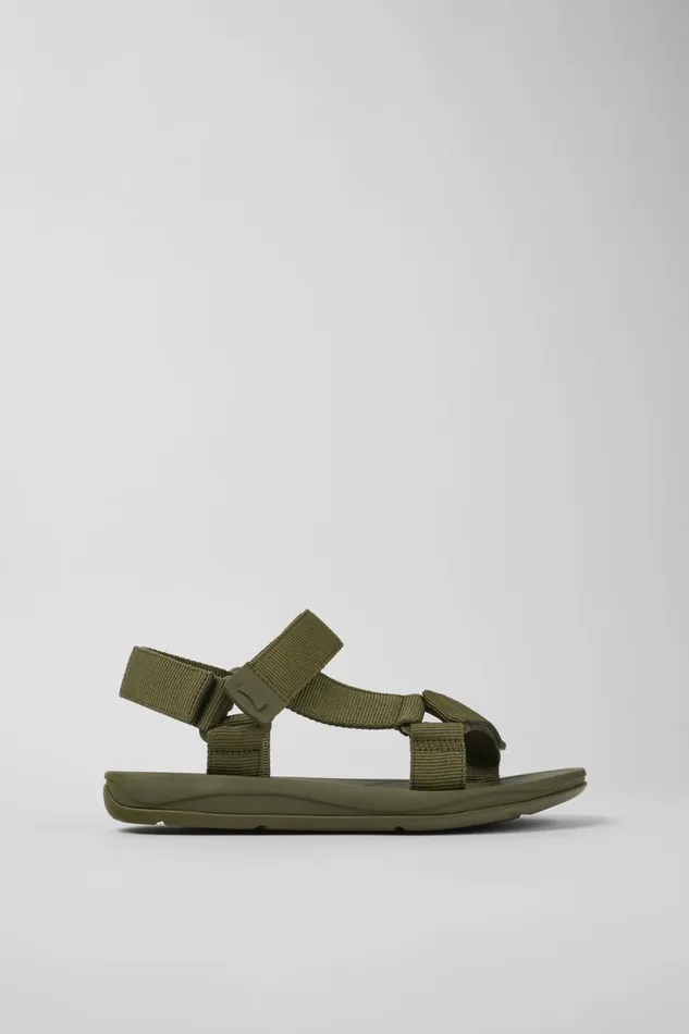 Men Camper Non Leather Shoes Match Green Textile Sandal Men Camper Non Leather Shoes Match Green Textile Sandal