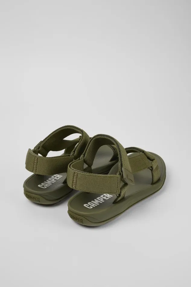 Men Camper Non Leather Shoes Match Green Textile Sandal Men Camper Non Leather Shoes Match Green Textile Sandal