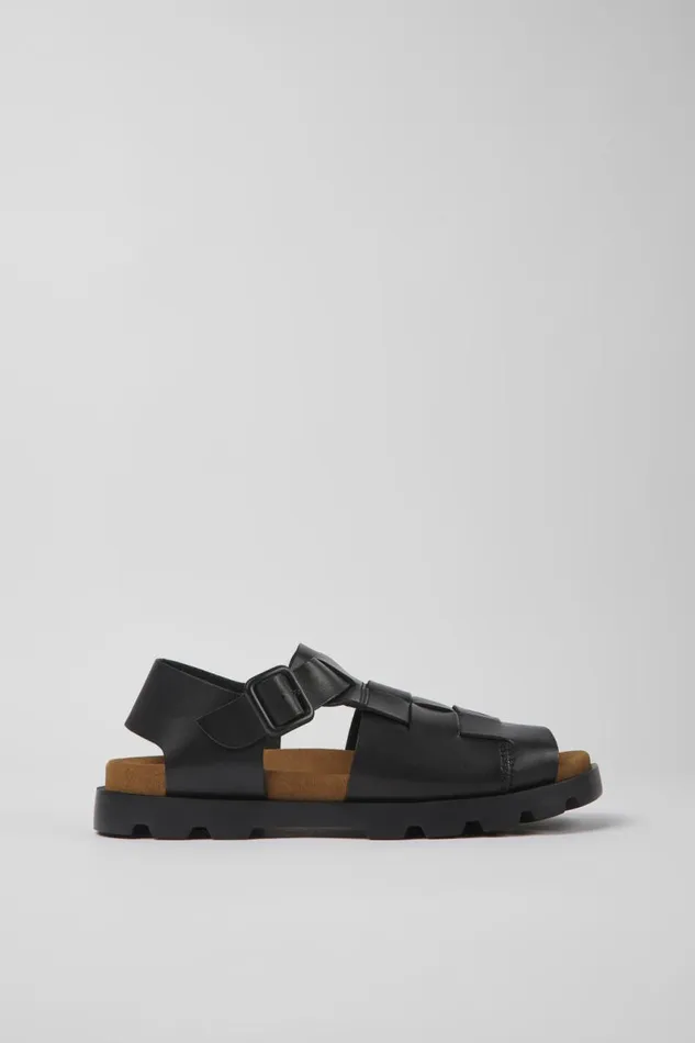 Men Camper Sandals Brutus Sandal Black Leather Sandals Men Camper Sandals Brutus Sandal Black Leather Sandals
