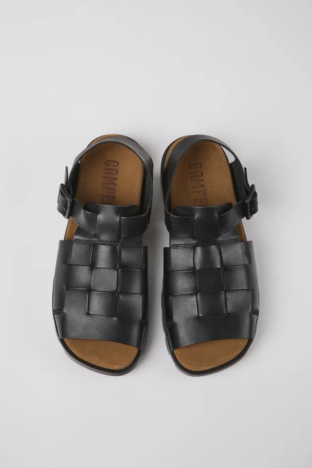 Men Camper Sandals Brutus Sandal Black Leather Sandals Men Camper Sandals Brutus Sandal Black Leather Sandals