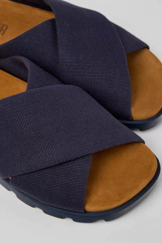 Men Camper Sandals Brutus Sandal Blue Recycled Cotton Sandals
