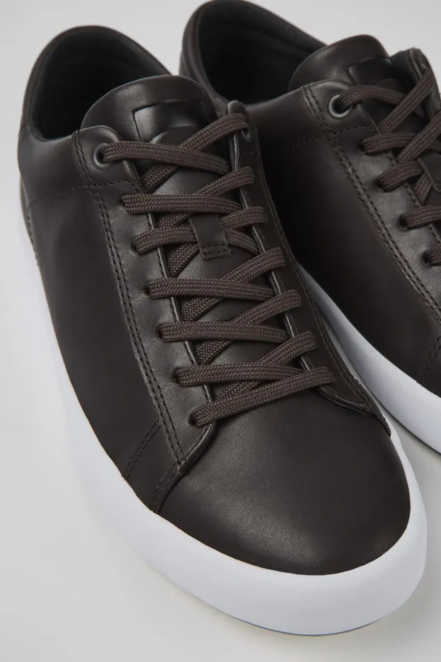 Men Camper Sneakers Andratx Brown Leather Sneakers
