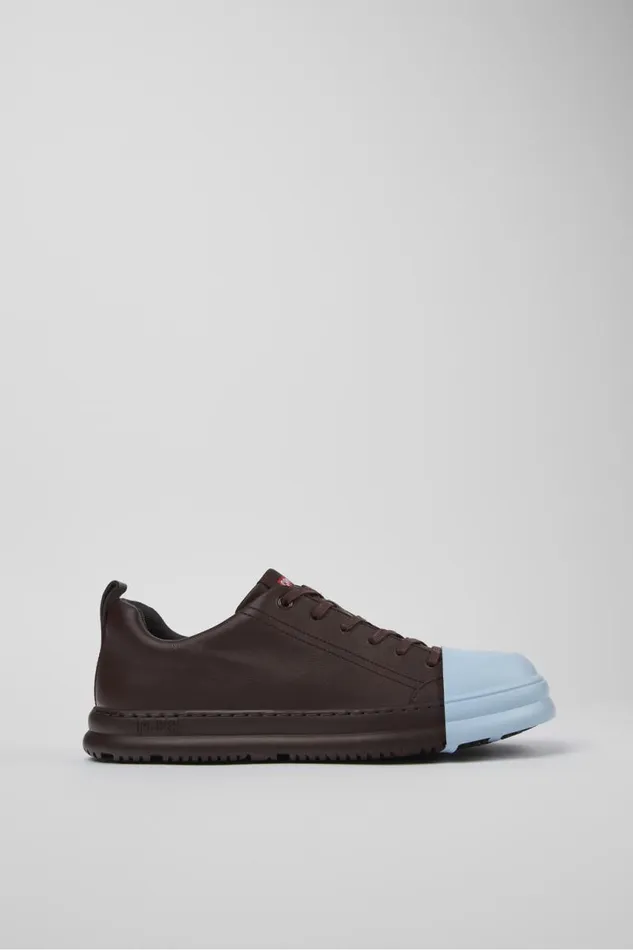 Men Camper Sneakers Junction Runner Burgundy Leather Sneakers