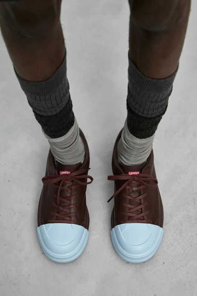 Men Camper Sneakers Junction Runner Burgundy Leather Sneakers Men Camper Sneakers Junction Runner Burgundy Leather Sneakers