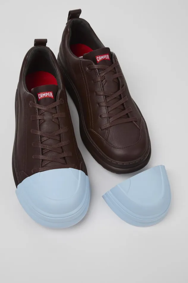 Men Camper Sneakers Junction Runner Burgundy Leather Sneakers Men Camper Sneakers Junction Runner Burgundy Leather Sneakers