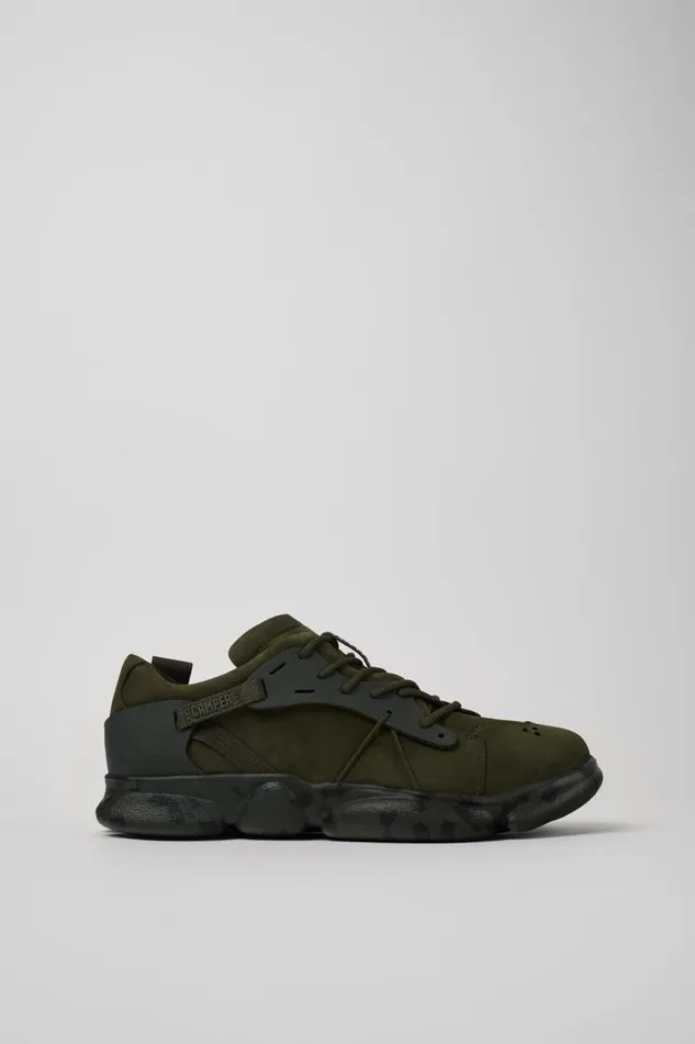 Men Camper Sneakers Karst Green Nubuck And Textile Sneakers Men Camper Sneakers Karst Green Nubuck And Textile Sneakers