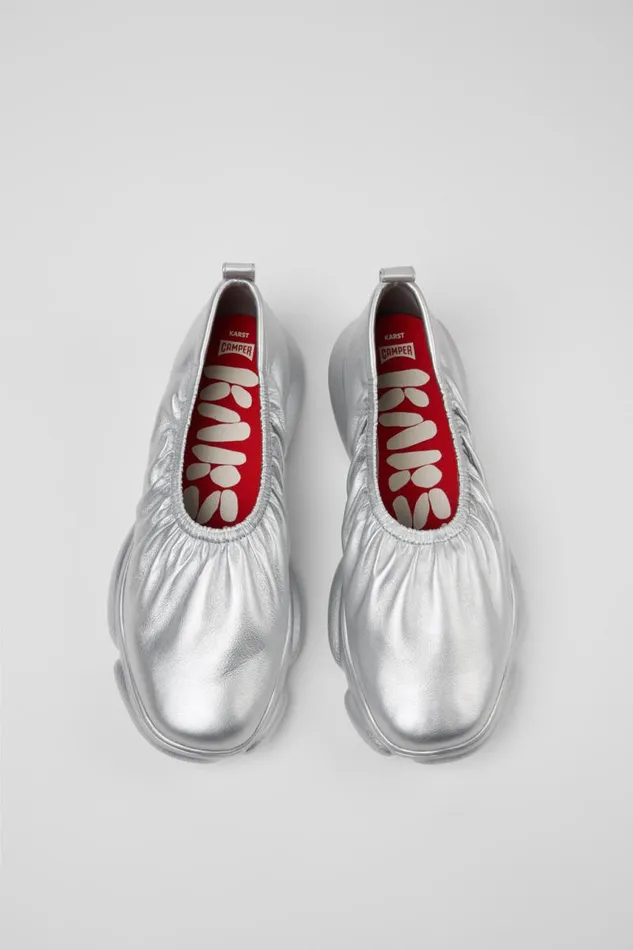 Men Camper Sneakers Karst Silver Leather Shoes Men Camper Sneakers Karst Silver Leather Shoes