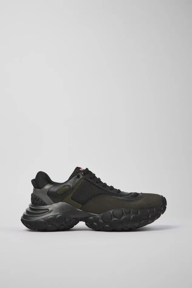 Men Camper Sneakers Pelotas Mars Black Textile And Nubuck Sneakers