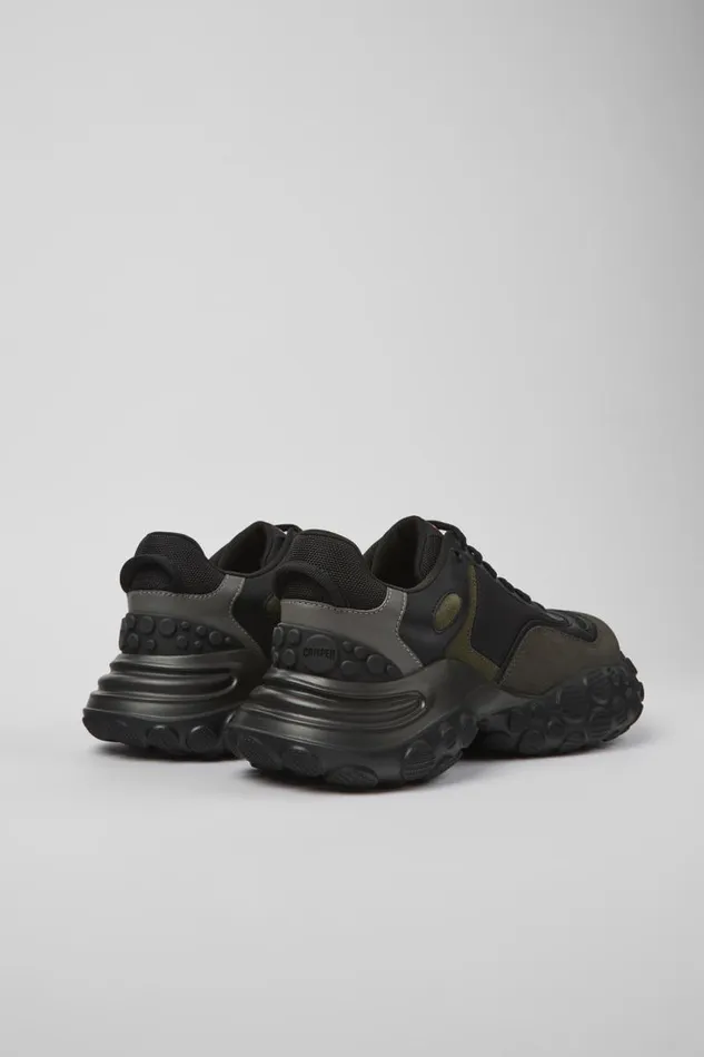 Men Camper Sneakers Pelotas Mars Black Textile And Nubuck Sneakers