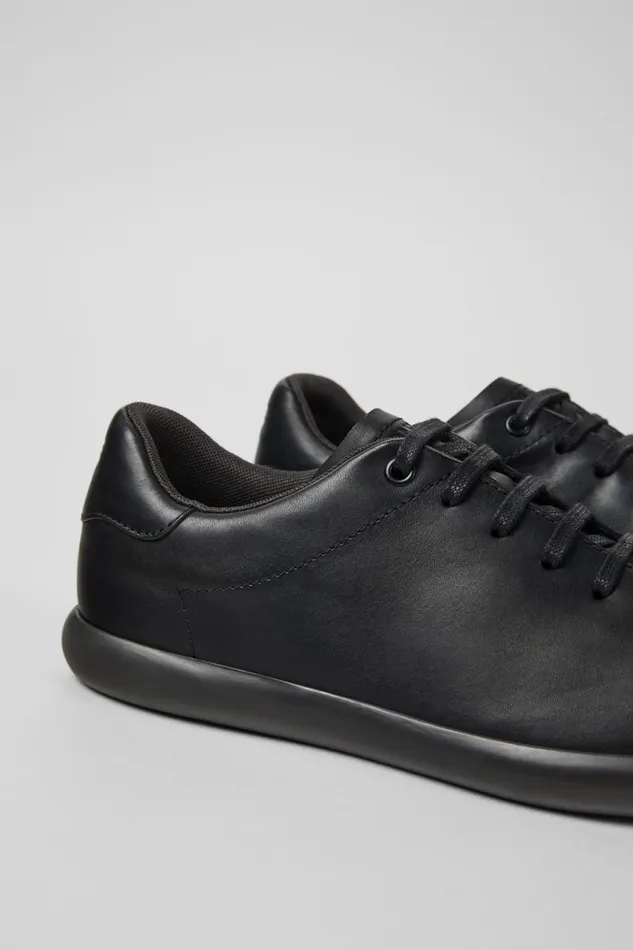 Men Camper Sneakers Pelotas Soller Black Leather Sneakers