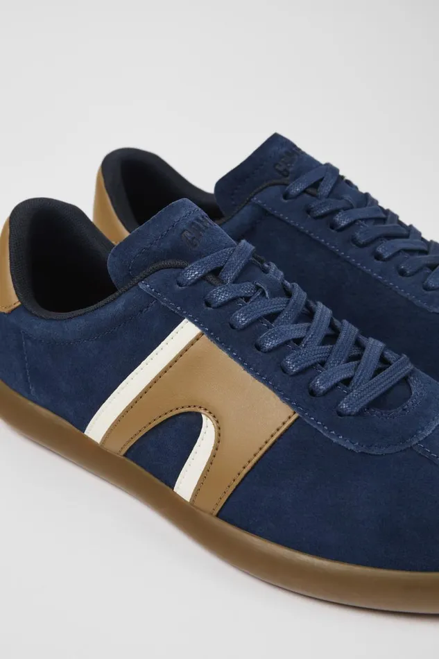 Men Camper Sneakers Pelotas Soller Blue NubuckLeather Sneaker