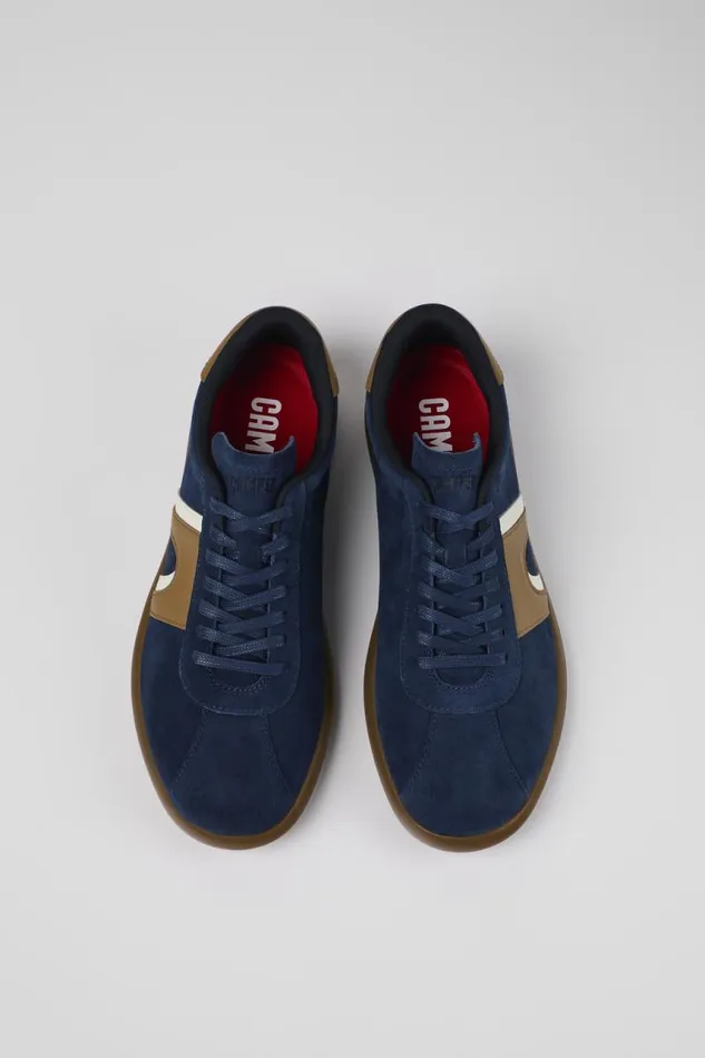 Men Camper Sneakers Pelotas Soller Blue NubuckLeather Sneaker Men Camper Sneakers Pelotas Soller Blue NubuckLeather Sneaker