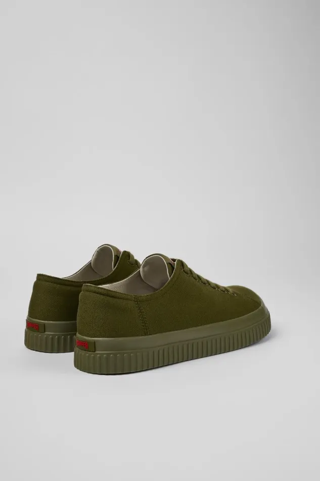 Men Camper Sneakers Peu Roda Green Textile Basket Men Camper Sneakers Peu Roda Green Textile Basket