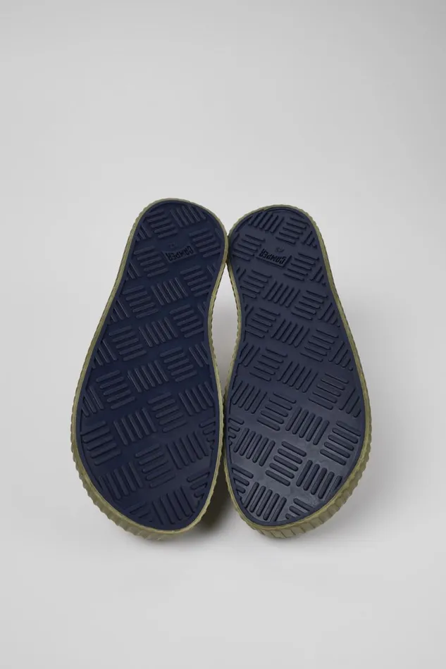 Men Camper Sneakers Peu Roda Green Textile Basket Men Camper Sneakers Peu Roda Green Textile Basket