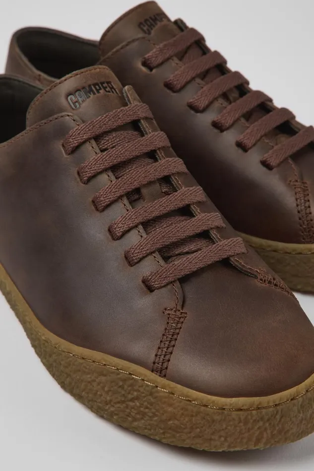 Men Camper Sneakers Peu Terreno Brown Leather Shoes