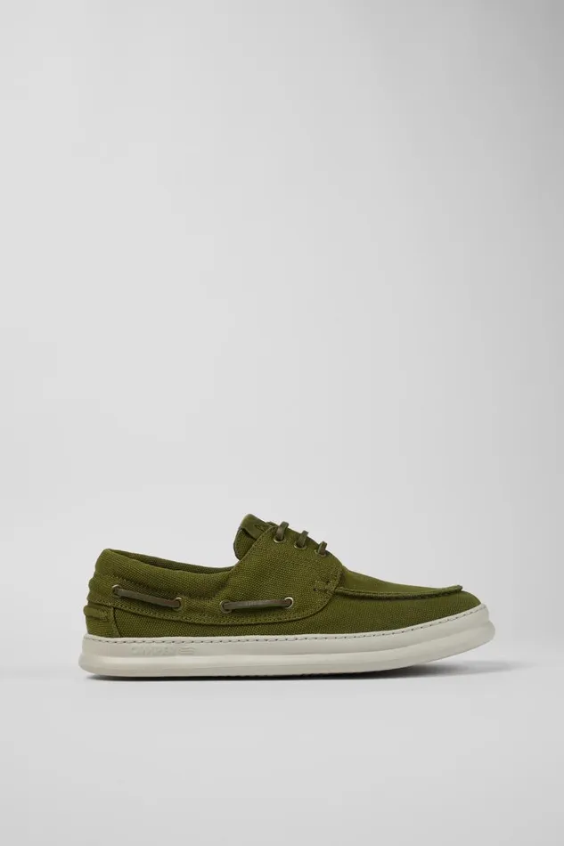 Men Camper Sneakers Runner Green Textile Boat Shoe Men Camper Sneakers Runner Green Textile Boat Shoe